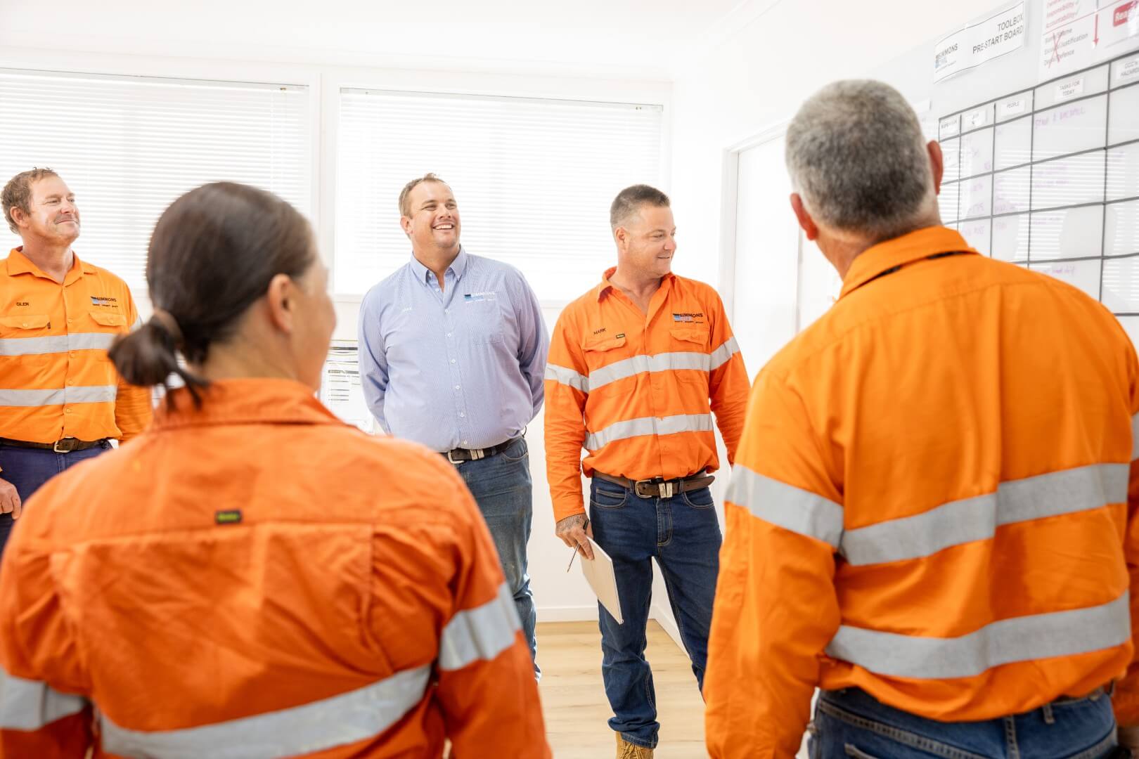 Simmons Civil team conducting a meeting in their office